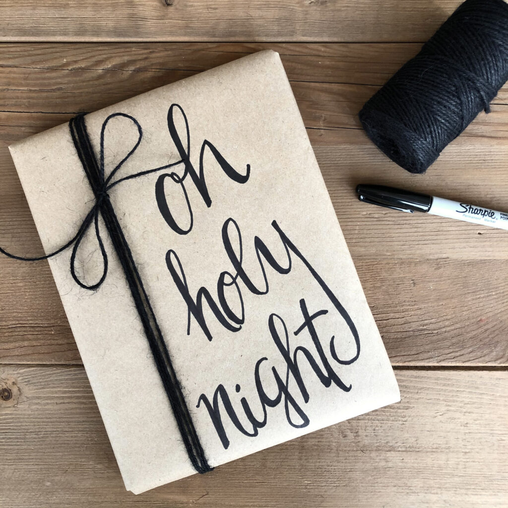 Handlettered Giftwrap